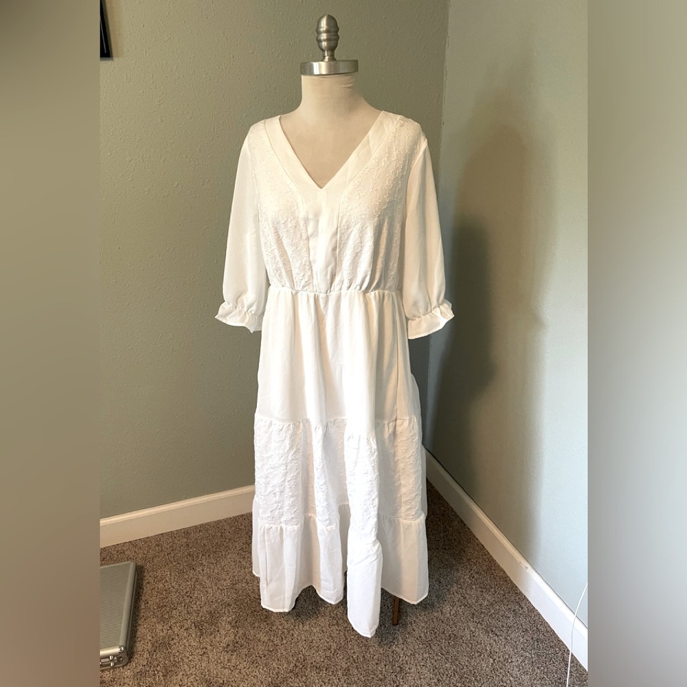 NWT Off- White Dress Baptism, Wedding Approriate & lined!